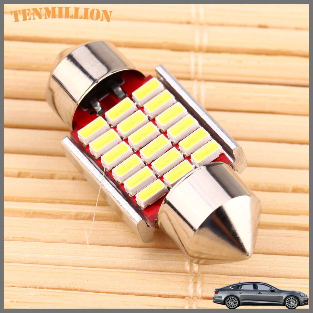 18SMD Double Pointed Super Bright Car 3014 LED Decoding Reading Light Lamp Bulb
