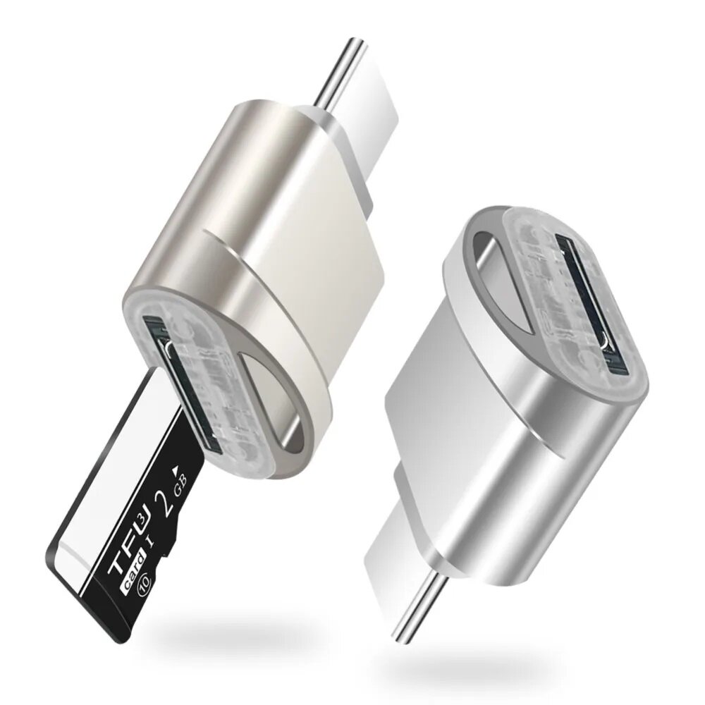 Ecily Bộ chuyển đổi OTG loại USB C đầu đọc thẻ USB 3.1 USB-C TF Micro SD Micro SD XC Type-C Bộ nhớ CardReader cho máy tính xách tay điện thoại thông minh