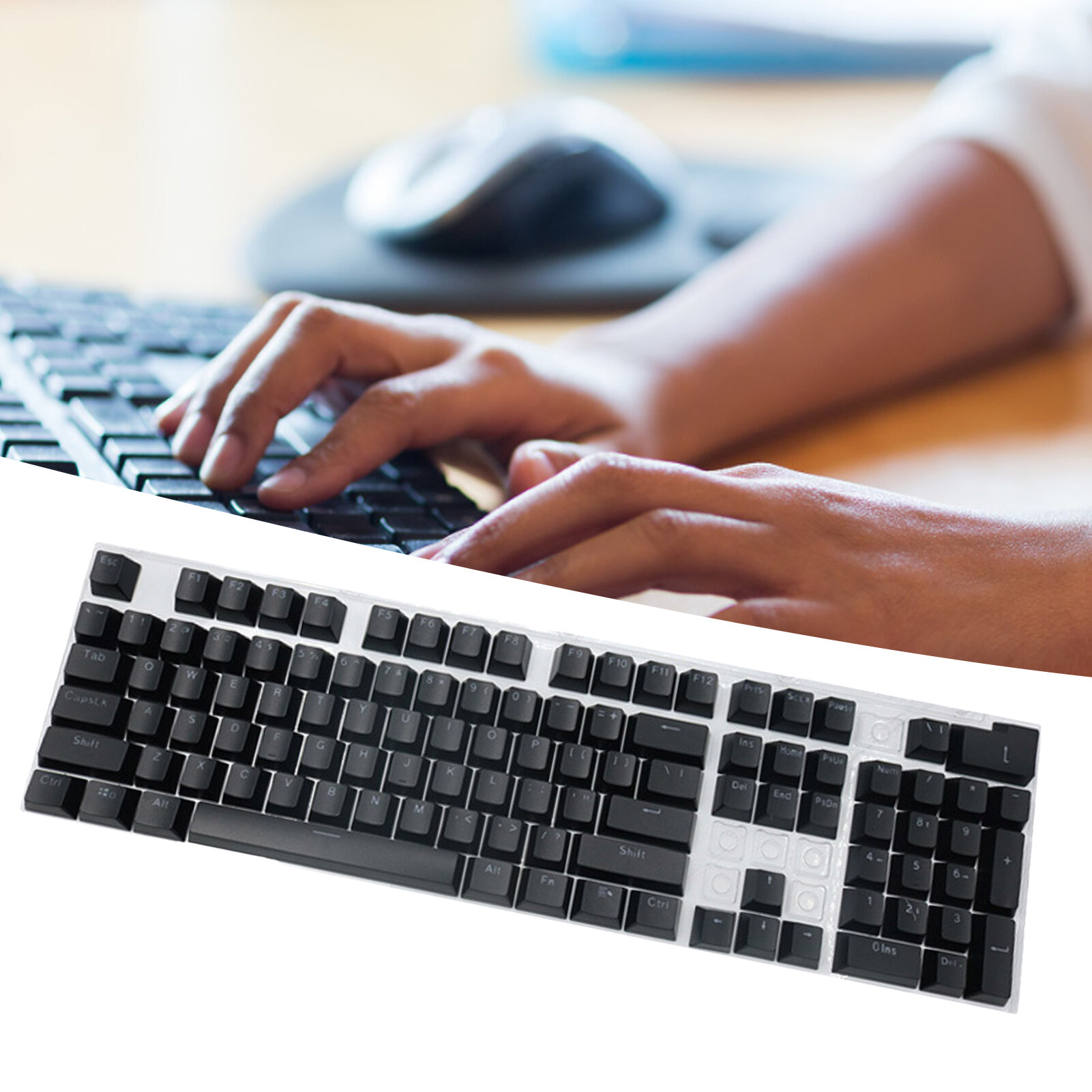 Wiki 104 Cái/bộ Phổ Ergonomic Backlit Key Cap Keycaps Cho Bàn Phím Cơ Khí