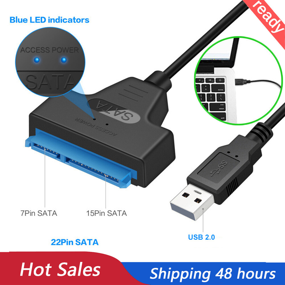 H-E Chuyển Đổi Cáp Nhanh Type-C/USB 2.0 Sang SATA 20Cm Cho Ổ Cứng/SSD 2.5 Inch