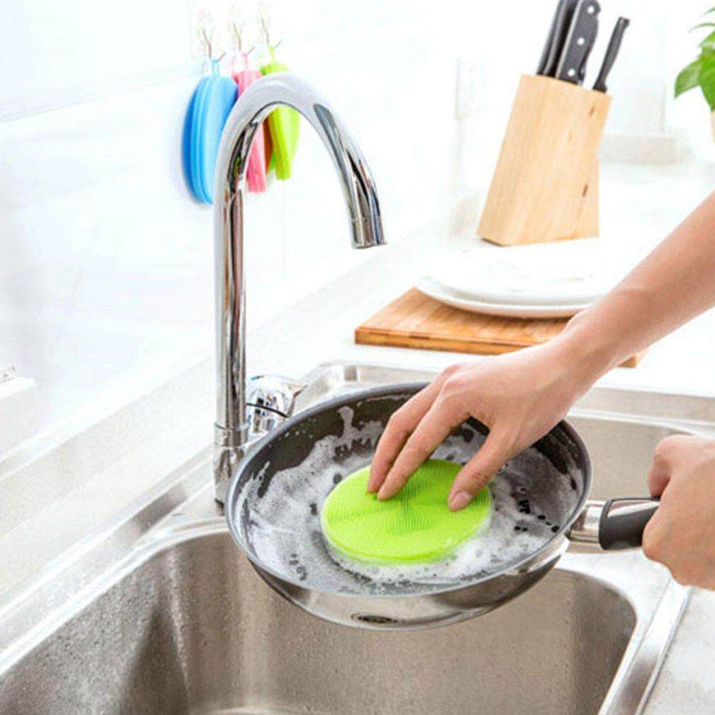 Comebuy88 Vệ Sinh Bàn Chải Silicone Bộ Bát Đĩa Miếng Lót Nồi Chảo Giặt Bàn Chải Bụi Bọt Biển Dụng Cụ