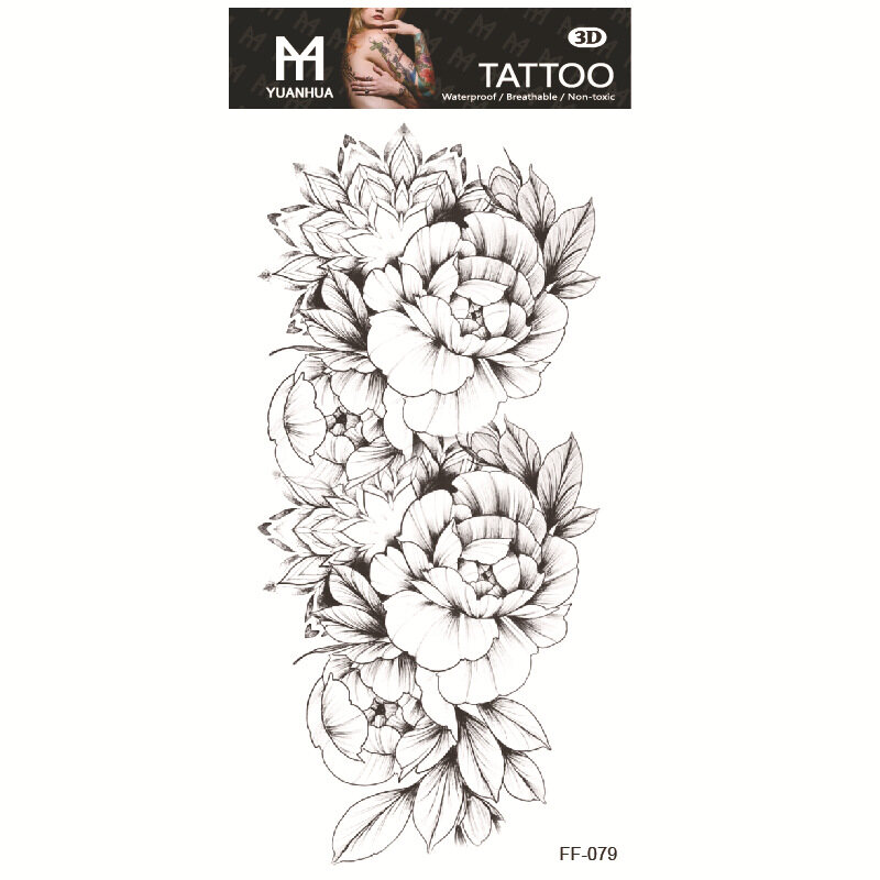 Suhua Tattoo Stickers New Waterproof Tattoo Stickers Realistic Social Rose Dark Tattoo Stickers Hello Girl Jewelry