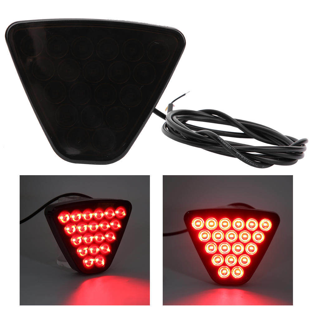 Đèn Hậu Ô Tô 12V, Đèn Cảnh Báo Lùi Phanh 20 LED Nhấp Nháy, Phổ Thông Dành Cho Xe Máy Xe Tải ATV SUV Màu Đen