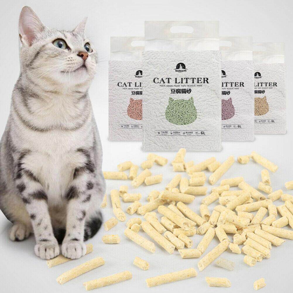 6L Natural Tofu Cat Litters Biodegradable Fast Clumping Natural Green