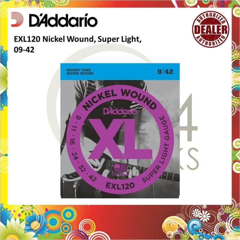 DAddario EXL120 Nickel Wound Electric Guitar Strings Super Light 9-42 Malaysia