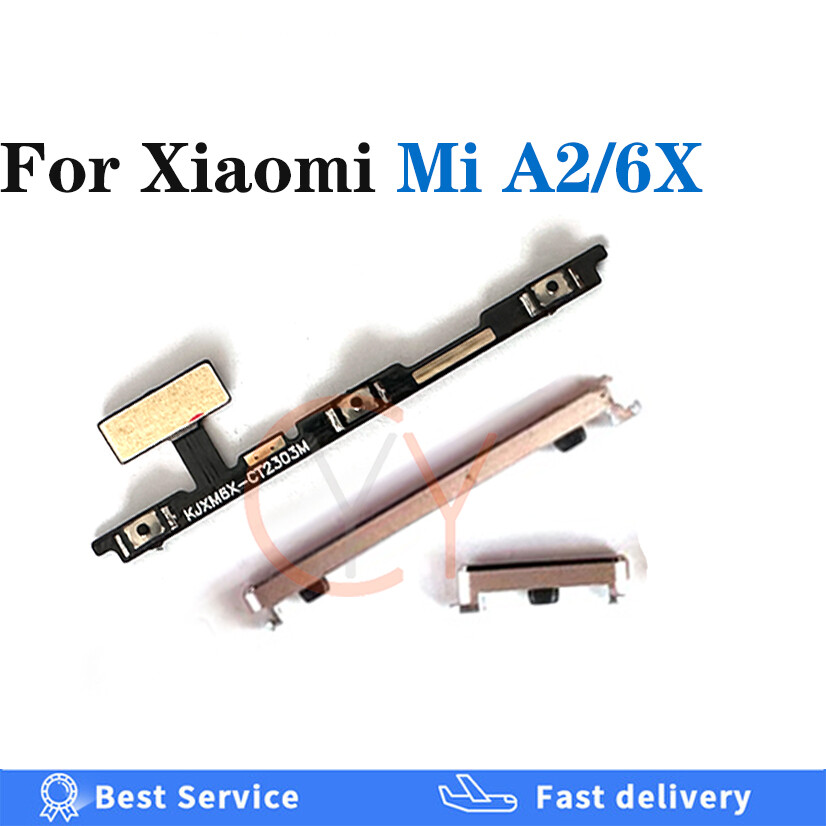 Nút âm lượng công tắc điện nút nguồn Flex Dây cáp cho Xiaomi Mi A2 6x phụ tùng thay thế cáp mềm