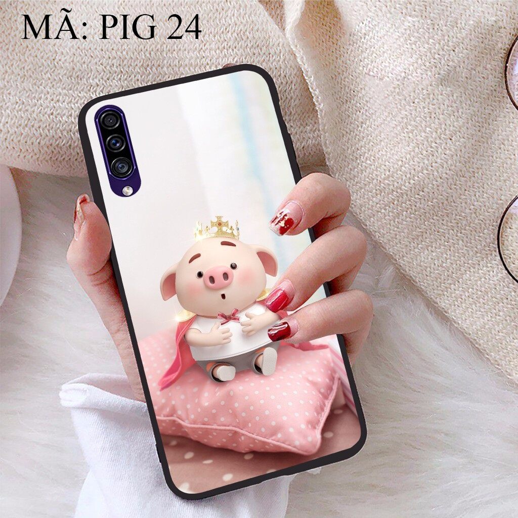 Ốp lưng Samsung A30S viền dẻo TPU BST Heo Con
