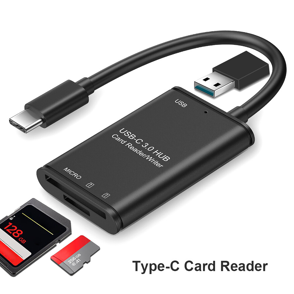 Đầu Đọc Thẻ Nhớ Loại USB 2 Trong 1 Chuyên Nghiệp 3.1 C Sang USB 3.0 Bộ Chuyển Đổi OTG Cho Điện Thoại Di Động PC