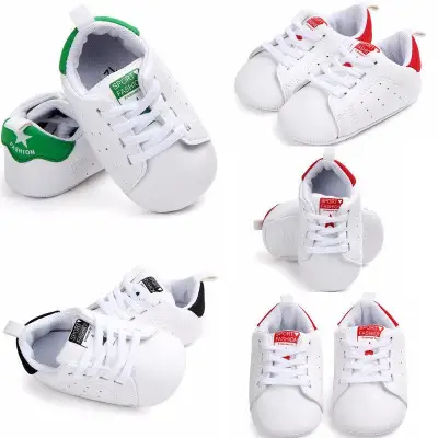 Toddler Baby Shoes Newborn Boys Girls Soft Soled Crib Lace up Shoes Prewalker