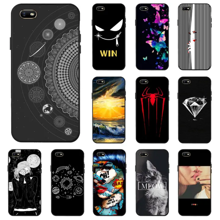 Akabeila Casing Ponsel Hitam Tpu Lembut Casing Penutup Belakang Silikon Lembut Untuk Oppo Realme C2 Rmx1941 Oppo A1k Cph1923 6 1 Inci Diy Gambar Panas Lazada Indonesia