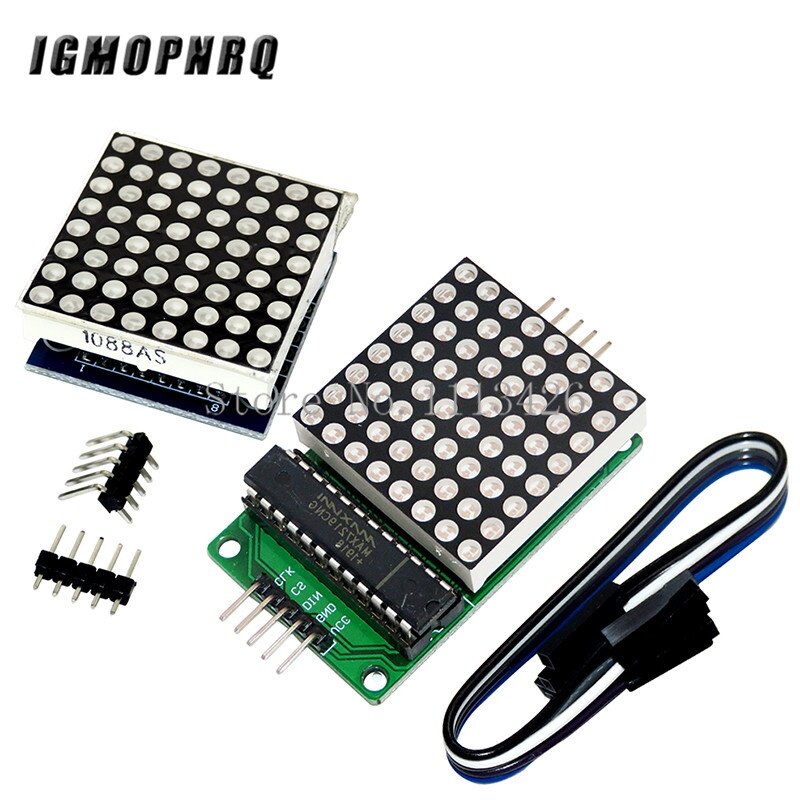 Max7219 8*8 Dot mô-đun ma trận vi điều khiển mô-đun mô-đun Màn hình MCU Màn hình LED mô-đun điều khiển Đối với Arduino 5V