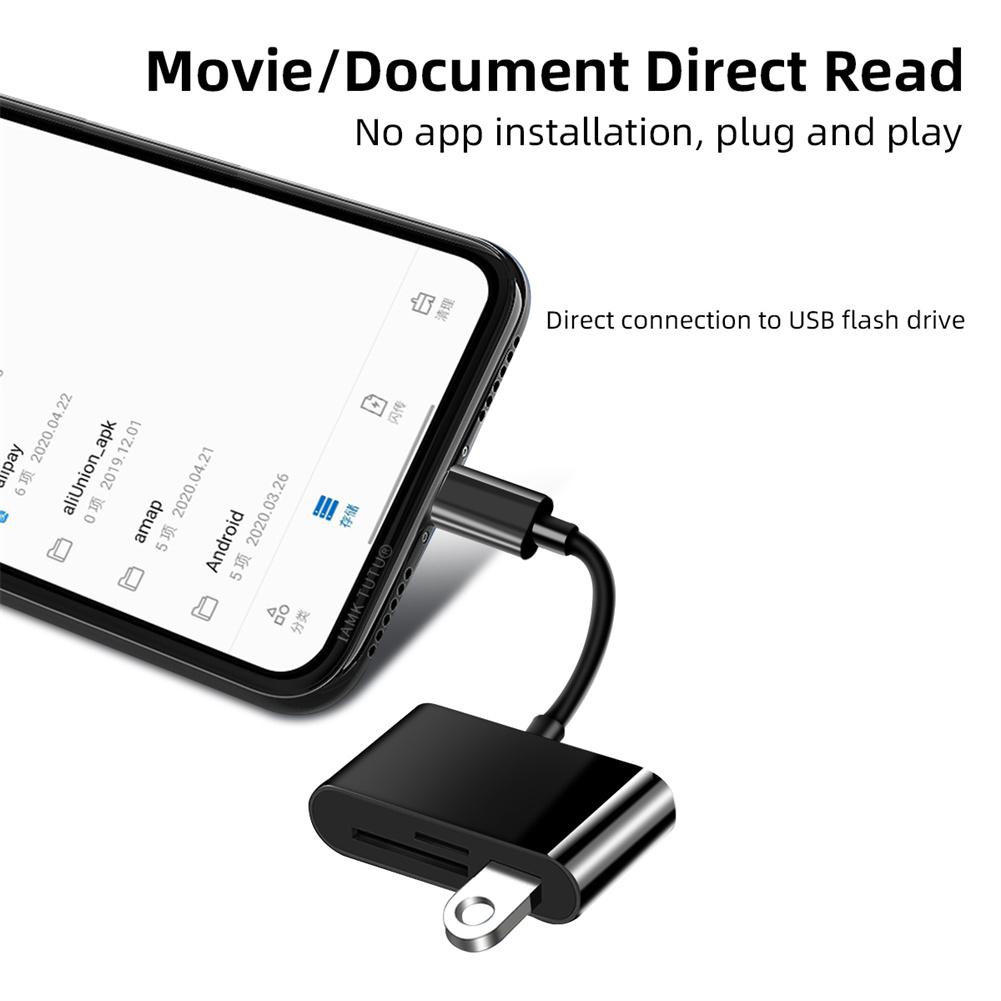 Usb Type C Card Reader Otg Adapter Micro Usb Sd/tf Card Reader For Android Phone Computer Multi-function Data Transfer Cable