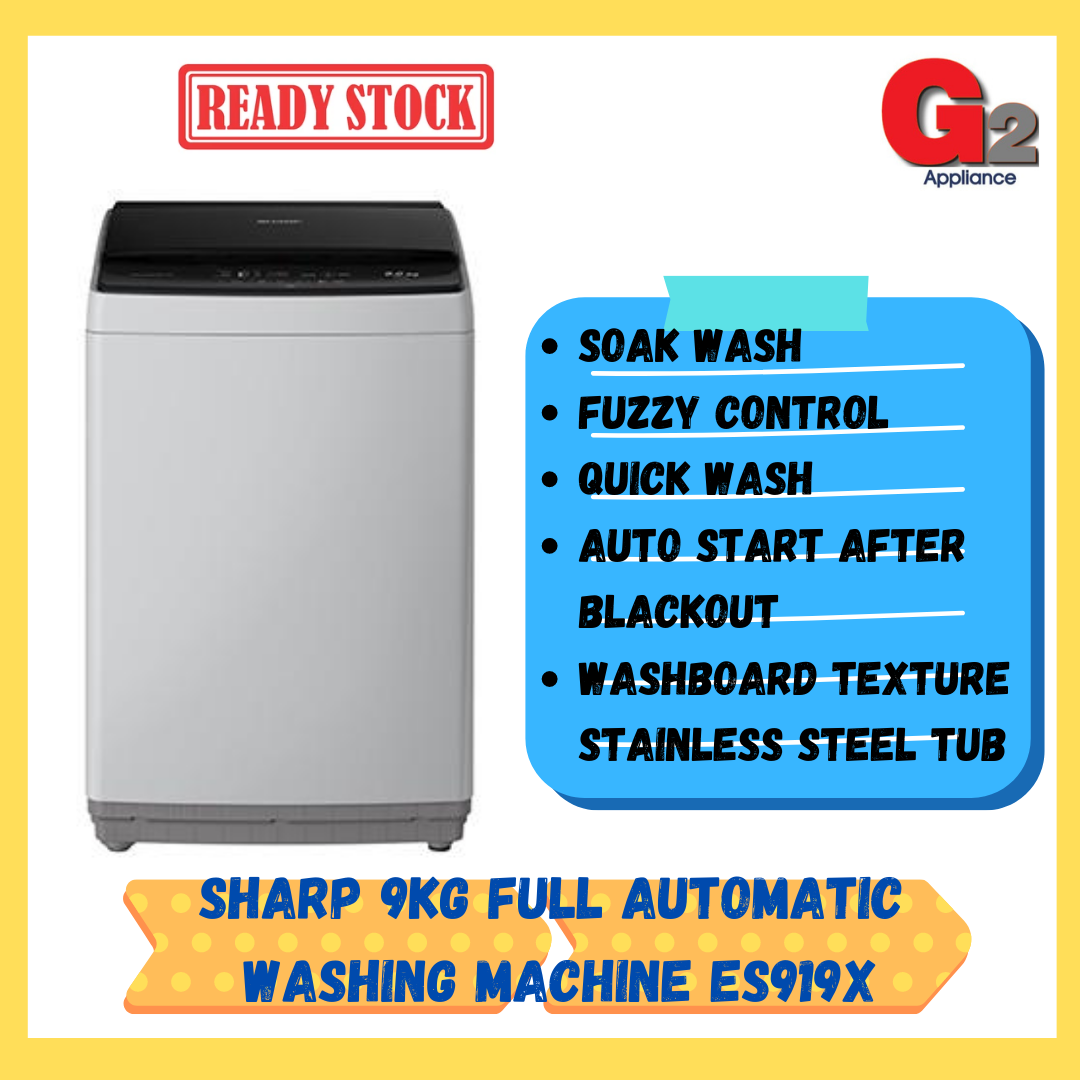 SHARP 9KG FULLY AUTOMATIC WASHING MACHINE ES919XSHARP WARRANTY