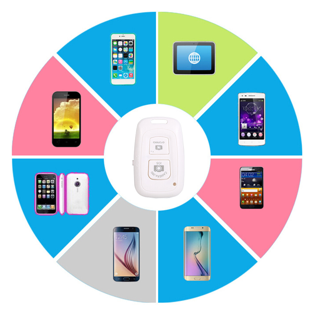 Bộ Điều Khiển Chụp Ảnh Tự Sướng Điện Thoại Tương Thích Bluetooth 2.4GHz, Bộ Chuyển Đổi Nút Nhả Cửa Trập Camera Không Dây