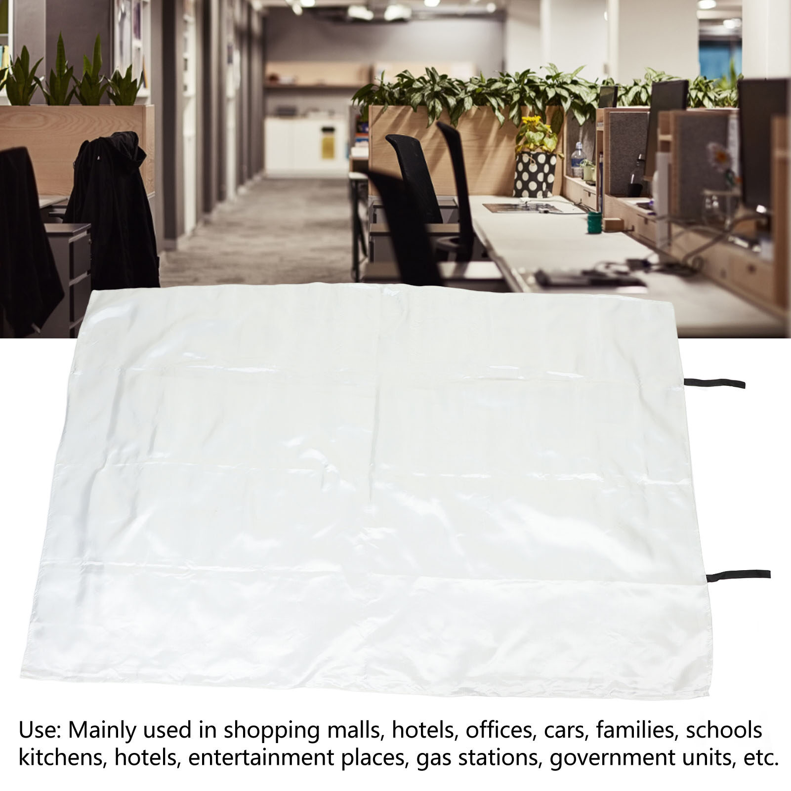 Fire Blanket Glass Fiber Heat Resistance Protective Flame Retardant Emergency Blanket for Hotels