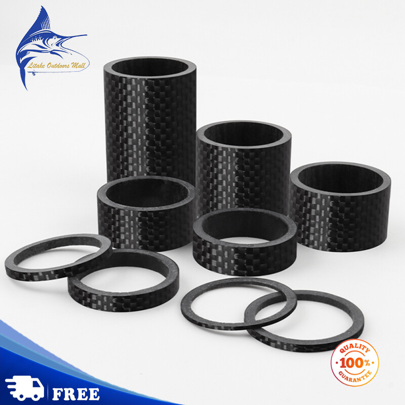 Litake Mountain Bike Handlebar Stem Washer Ring Carbon Fiber Headset Fork Spacers Bicycle Front Fork Accessories