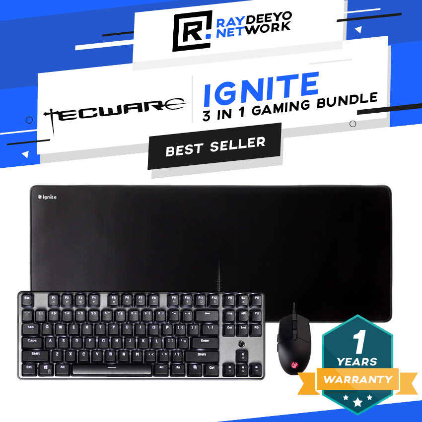 Tecware IGNITE Gaming Bundle [Includes Single Color LED Mech 87