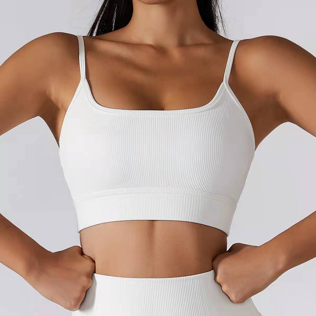 HOPPE FUMENG New beauty back sports bra gather yoga bra running fitness top