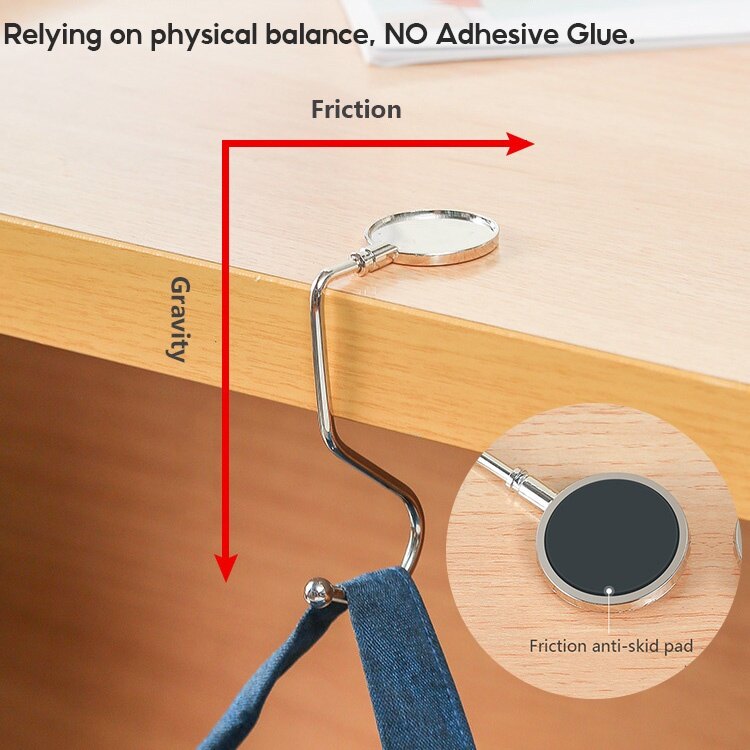Portable Folding Bag Hook Hanger Handbag Holders Table Hook Organizer Office Desk Side hook