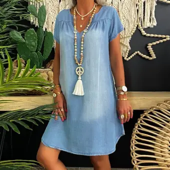 womens denim summer dress