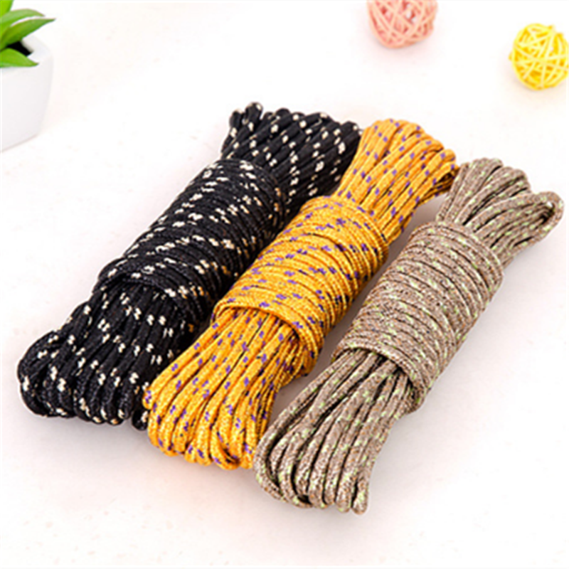 Dây nylon dày màu dài 10m, móc phơi quần áo rửa dòng dây dây phơi quần áo cắm trại ngoài trời dụng cụ làm vườn