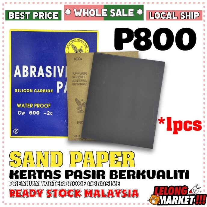 { Sand Paper kertas pasir } Water Proof Gosok Kayu Gosok Body Motor Kereta Harus Halus Kasar