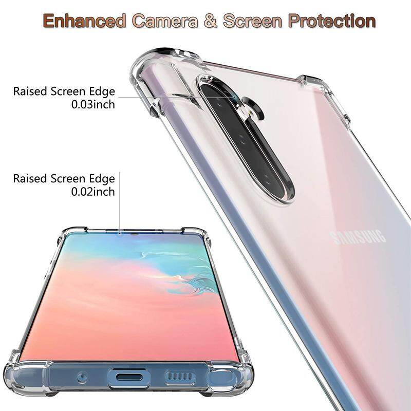 LUOWAN Ốp Lưng Galaxy Note 10 Plus Ốp Mềm TPU Chống Sốc Chống Va Đập Bảo Vệ Mỏng Cho Samsung Galaxy Note 10 Plus (Trong Suốt)