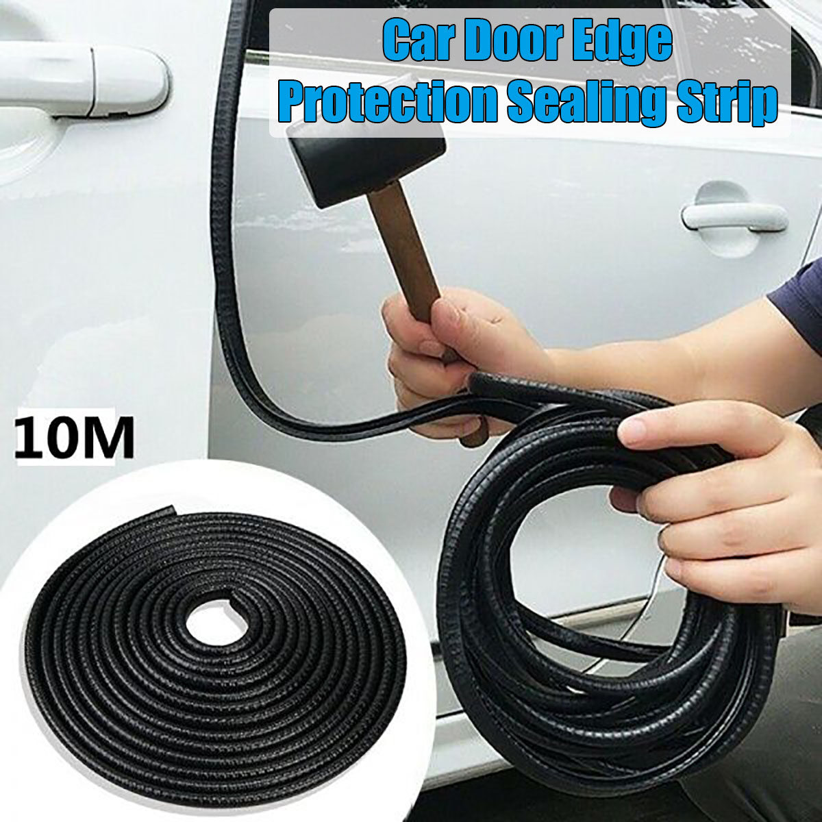10M U Shape Rubber Door Edge Trim Door Edge Protector Guard Car