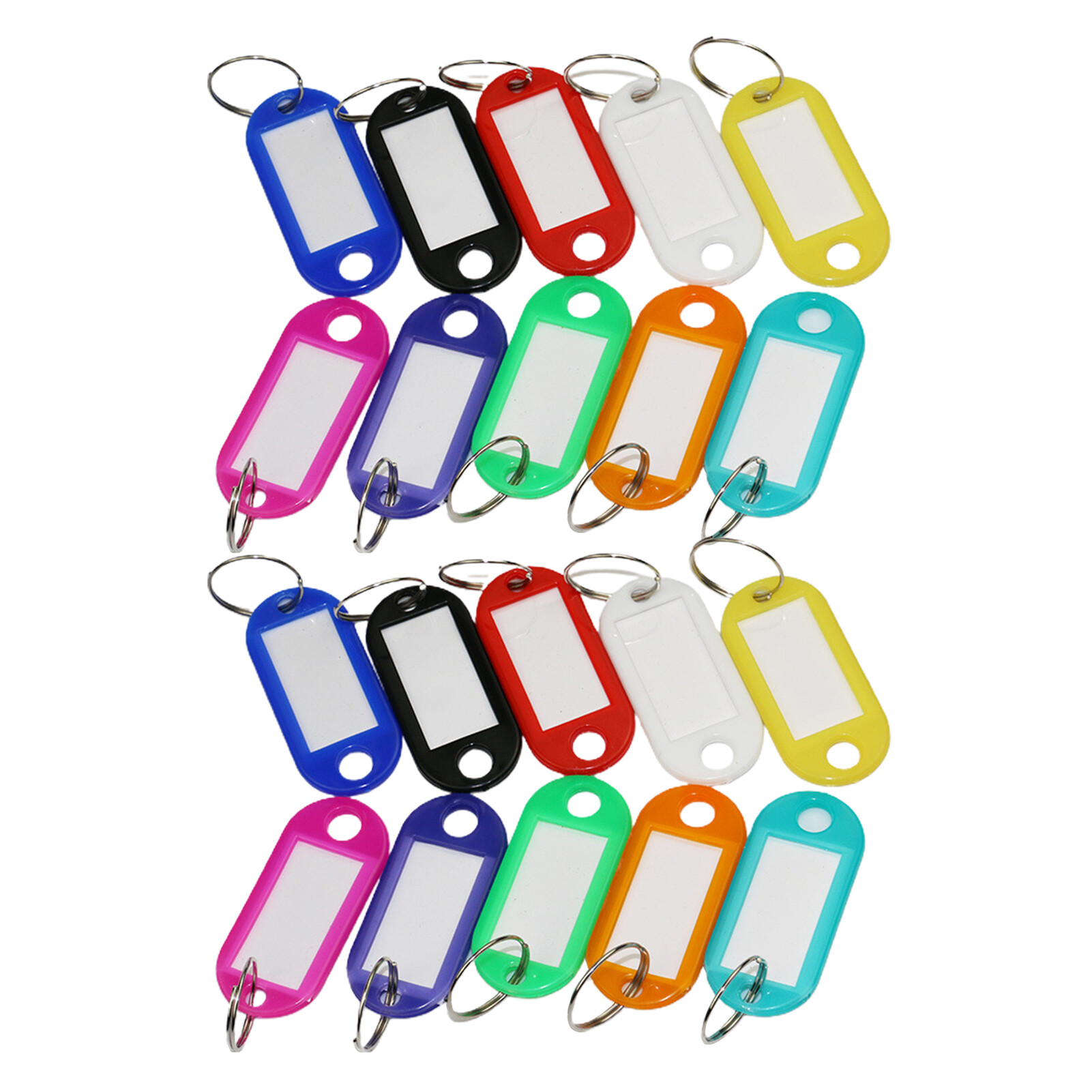 SuperRide 20Pcs Removable Key Tags with Window PP Prevent Missing Key Identifiers Bag Accessories Key Identifiers Oil-resistant