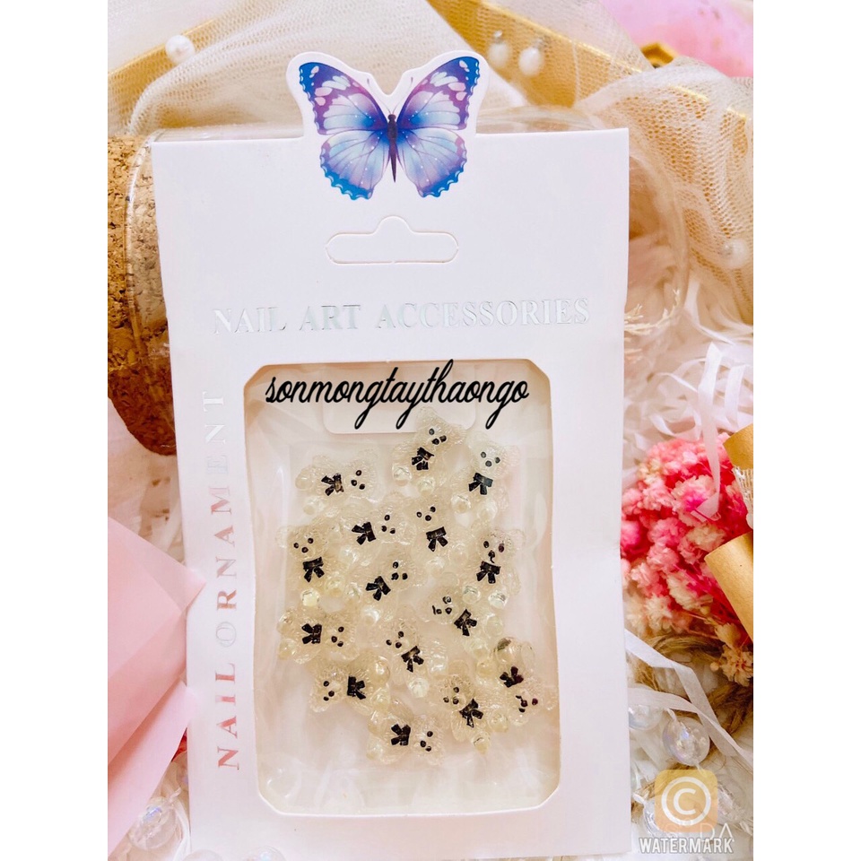 Charm nail charm hoa phụ kiện hoa nơ đính móng dành cho nail siêu cute