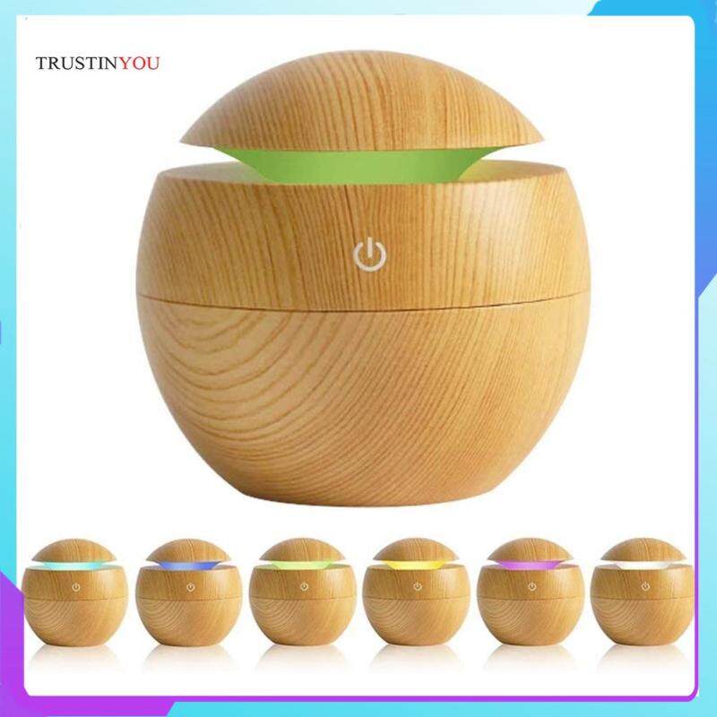 Wood Grain Air Humidifier Air Purifier Essential Oil Diffuser with Colorful Light Home Appliances Singapore