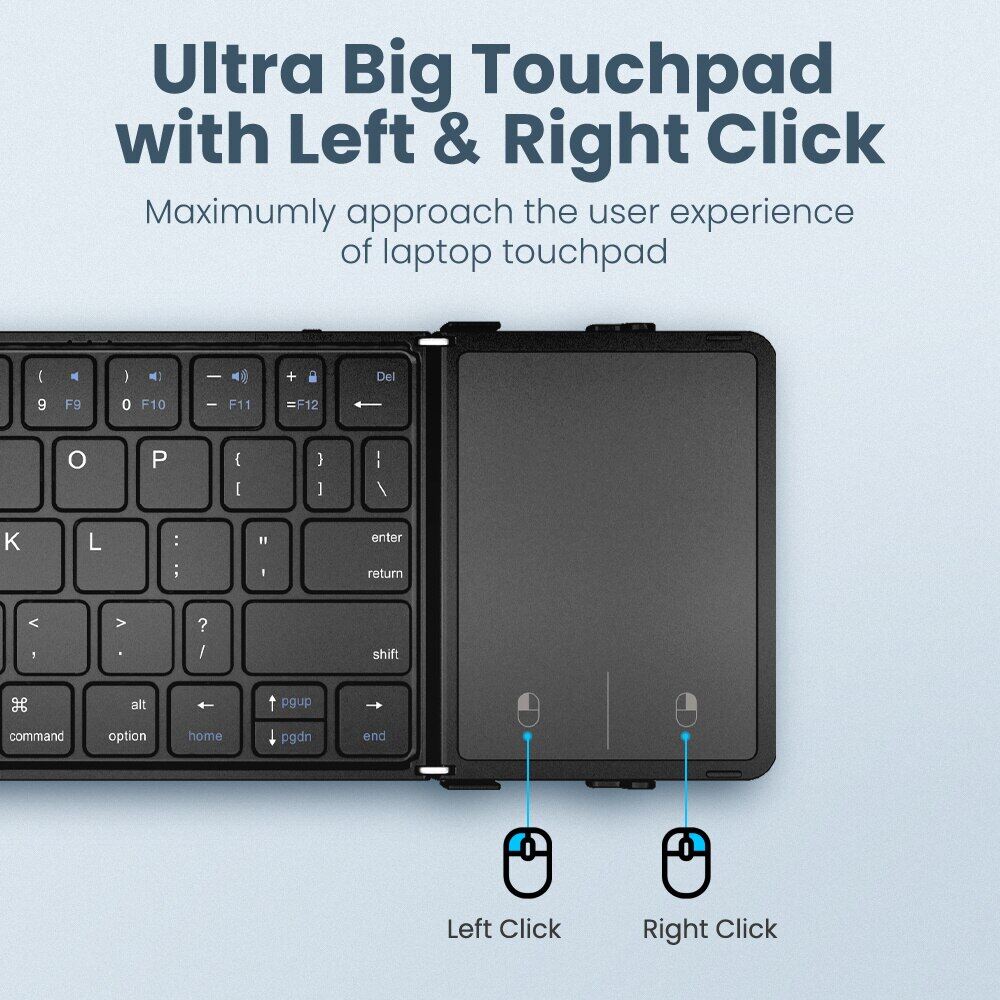 Jomaa Bluetooth Wireless Folding Keyboard For Tablet Ipad Phone Rechargeable Foldable Keyboard Hebrew//Korea Multi-Device