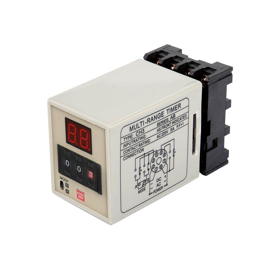 Zonejoy Chuyển tiếp Bộ hẹn giờ chế độ kép AH3-DM 0.01S-99h Màn hình LED 12/24/110/220/380V