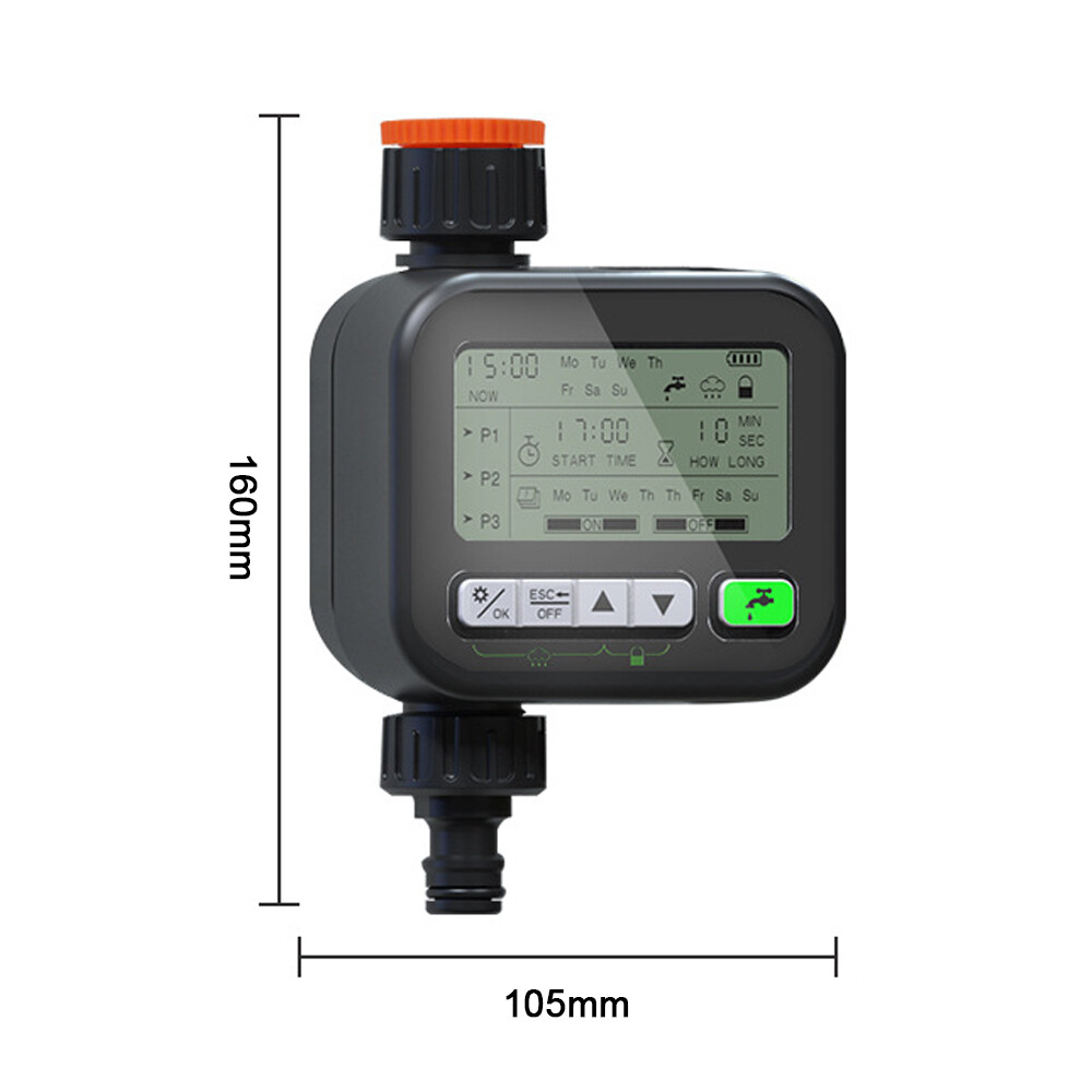 Gardening Irrigation Timer Automatic Watering Device Garden Balcony Rain Sensing Control Intelligent Irrigation System Controller 3 Program Setting with Child Lock