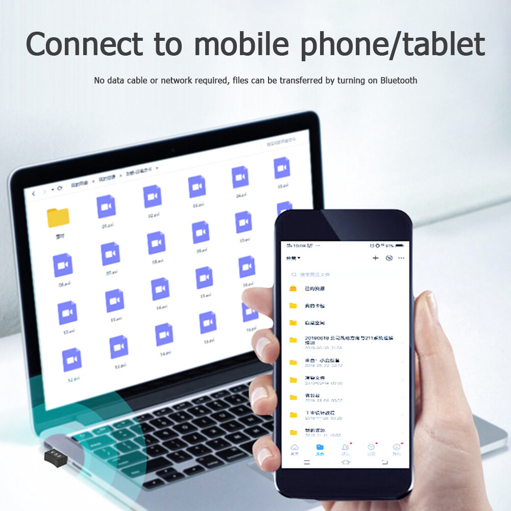 Bộ Chuyển Đổi USB Bluetooth 5.0, Thu Không Dây Truyền Cho Bàn Phím Chuột PC Phụ Kiện Âm Thanh