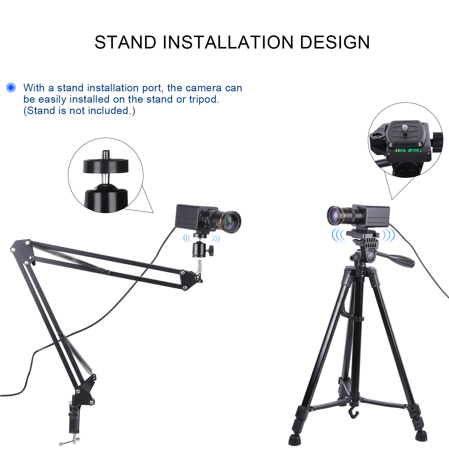 KKMOON 4K HD Máy Ảnh Máy Ảnh Máy Tính Webcam 8 Megapixel 10X Zoom Quang Học 60 Độ Góc Rộng Hướng Dẫn Tập Trung Phơi Sáng Tự Động Bồi Thường Với Microphone Tripod USB Plug & Play Cho Hội Nghị Video Giảng Dạy Trực Tuyến Trò Chuyện Sống Webcasting