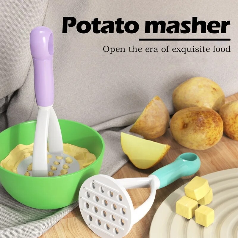 YESPERY PP Pressed Potato Masher Puree Potato Pusher Smooth Mashed Potatoes Crusher Fruit Tools Kitchen Supplies