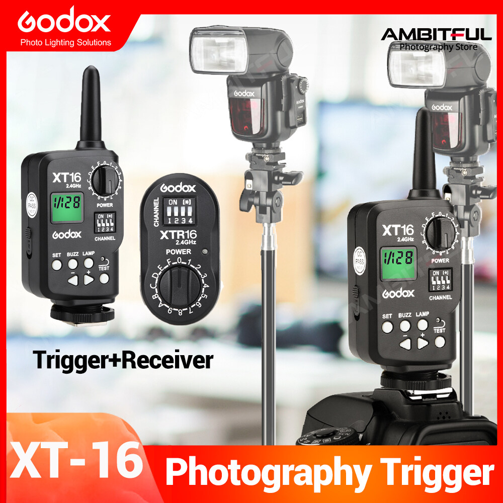 Godox XT-16 Wireless 2.4G Remote Control Flash Trigger + Receiver for ...