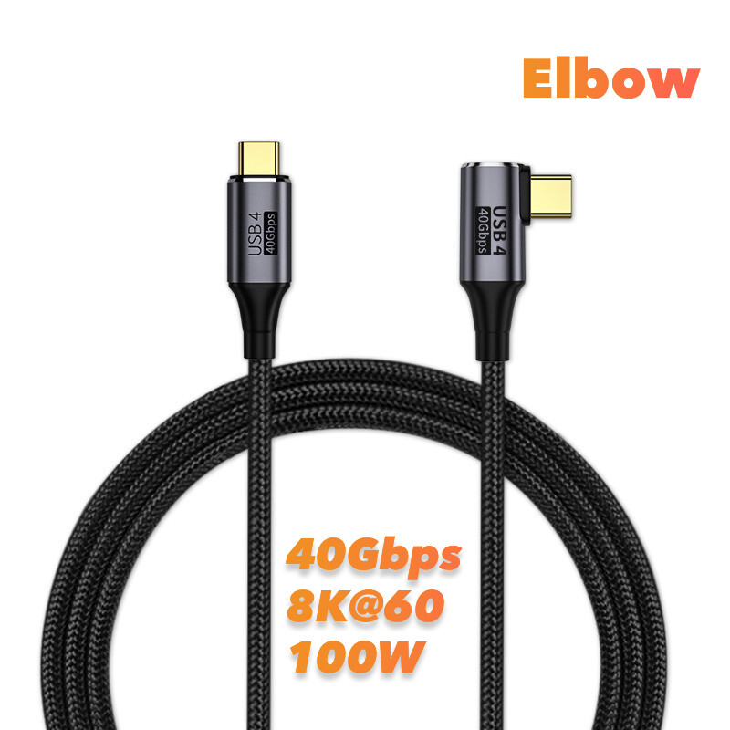 Usb4 thunderbolt 3 cable pd 100w 5a fast charging usb type c to usb-c 8k 60hz 40gbps ssd data transfer cable