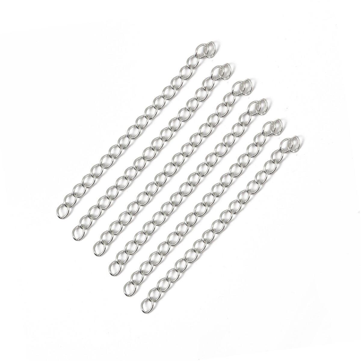50pcs/Bag 50/70mmNecklace Bracelet Extension Chain Fit Lobster Clasps Covered Tail Chain Connector DIY Craft Jewelry Making
