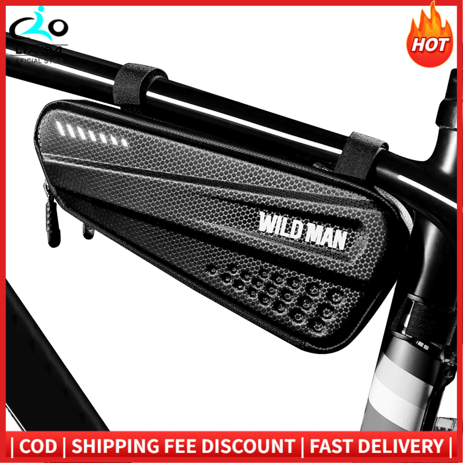 Bicycle Top Tube Bag Waterproof Hard Shell Bicycle Frame Bag Road Mountain Bike Storage Case Cycling Pouch Bicycle Accessories