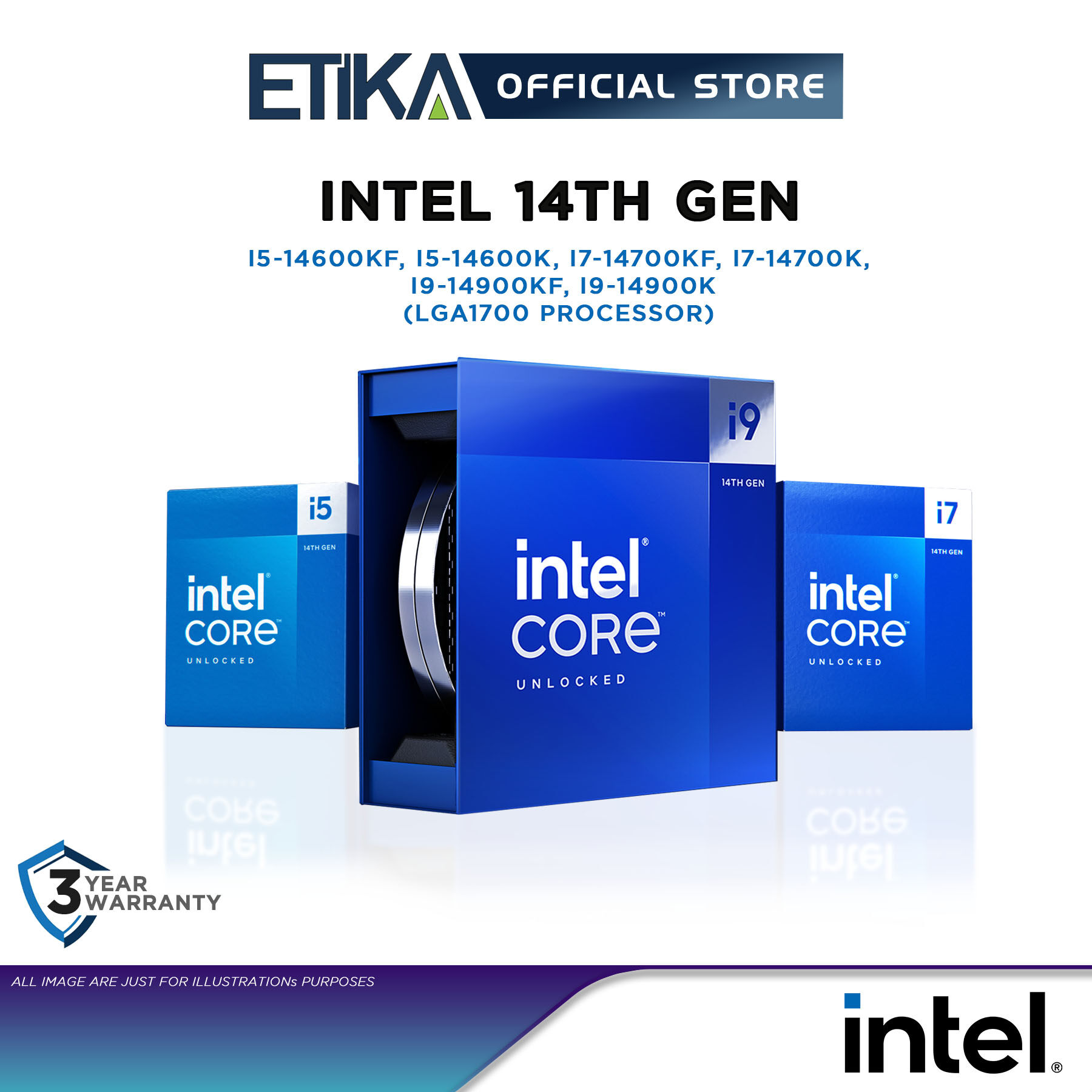 Intel 14th Gen LGA1700 Processor | I5-14600KF, I5-14600K, I7-14700KF ...