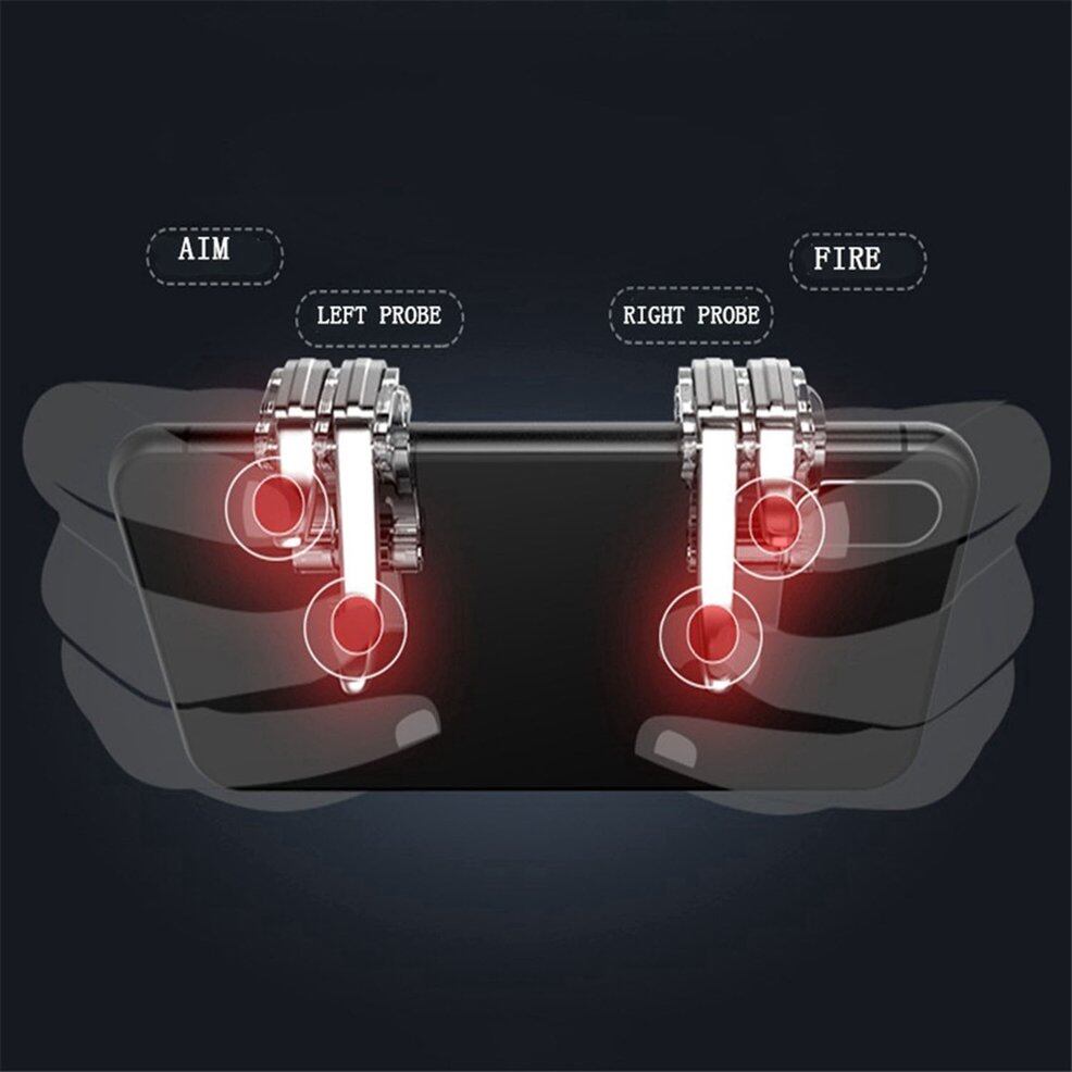 OXG Tay Cầm Chơi Game Di Động Điện Thoại Thông Minh Bằng Kim Loại Cho Pubg Nút Bắn Mục Tiêu