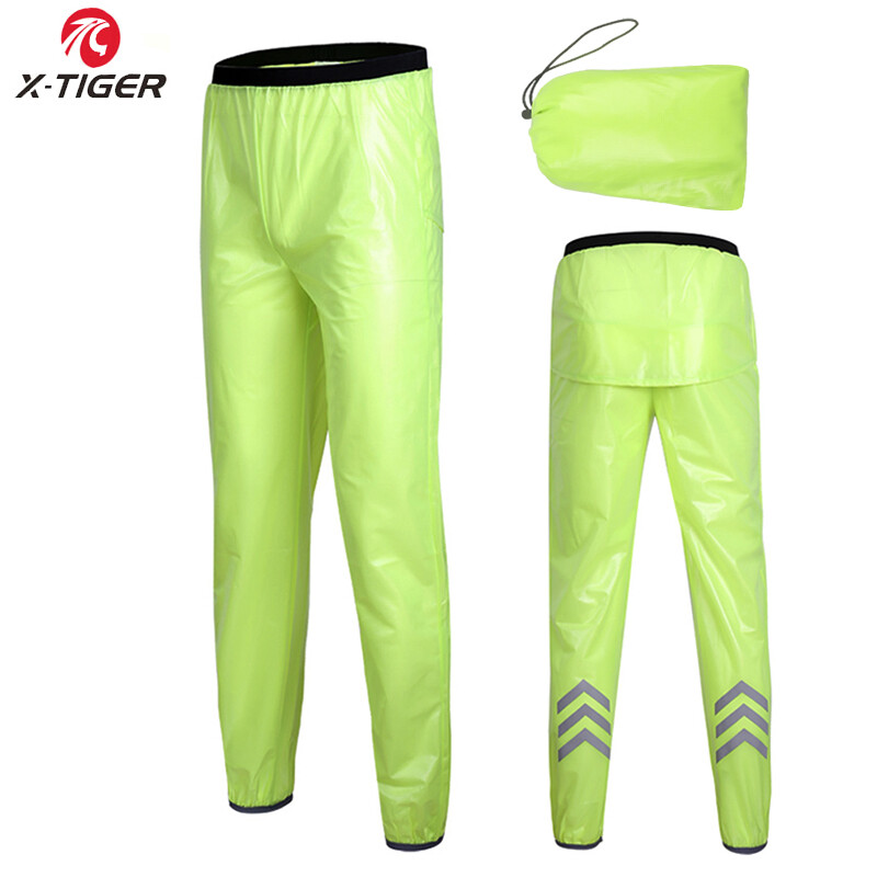 X-TIGER Cycling Rain Pants Reflective Rain Pants Waterproof MTB Cycling Outdoor Sports Multi-use Hiking Camping Rain Trouser