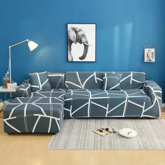 2 Pcs Corner Sofa Cover Elastic Couch Cover For Sofa Sectional L