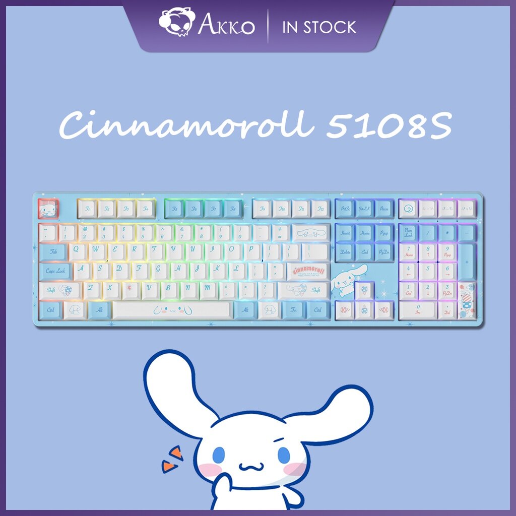 Akko Cinnamoroll 5108S RGB Bluetooth Không Dây 2.4G Ba