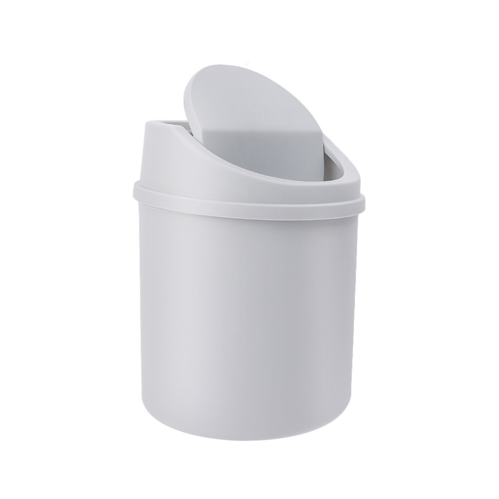 YESPERY Mini Desktop Bin Small Trash Can with Cover Bedroom Trash Can