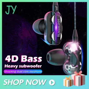 headset 4d bass double speaker stereo 3.5 mm wired headphone