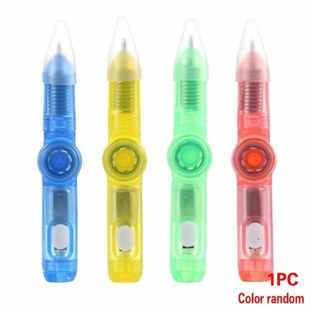 LED Colourful Luminous Spinning Pen Rolling Pen Ball Point Pen Learning Office Supplies