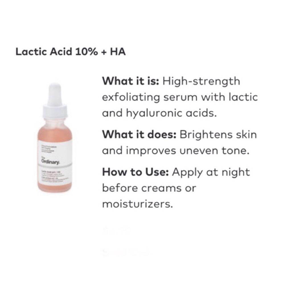 The Ordinary Lactic Acid 10% + HA